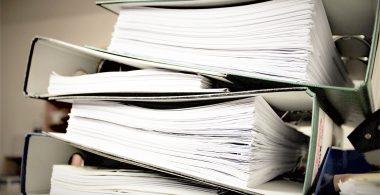 Image of a stack of binders
